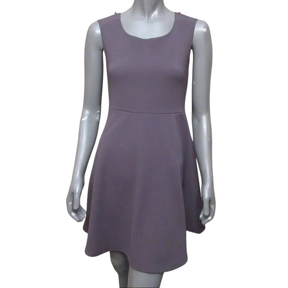 PerSeption Concept Juniors Gray Sleeveless Flare Skater Dress S New